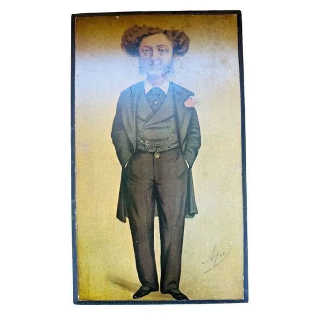 Vintage Wood Wall Plaque Of Albert Grant By Fine Art Press See Photos 10.75